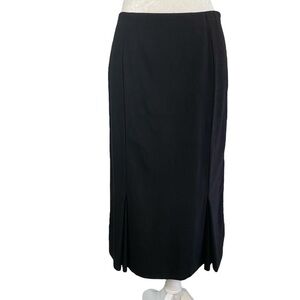 Talbots Italian Wool Pleated Midi Skirt